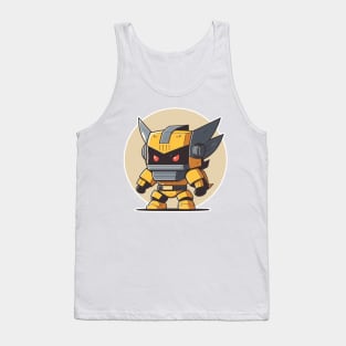 Colourful Japanese ninja warrior mech robot modern kawaii style illustration Tank Top